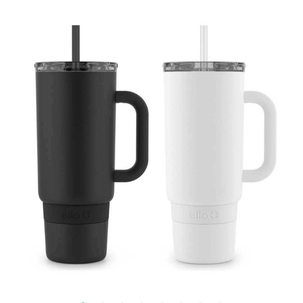 Ello 40-oz stainless steel tumbler with handle